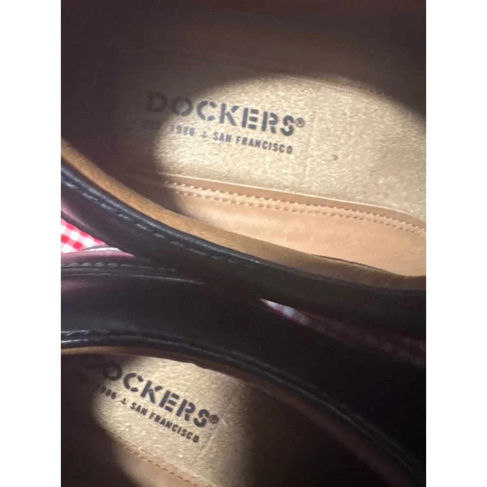 Dockers Mens Black‎ Leather Lace Up Dress Shoes Size 8.5